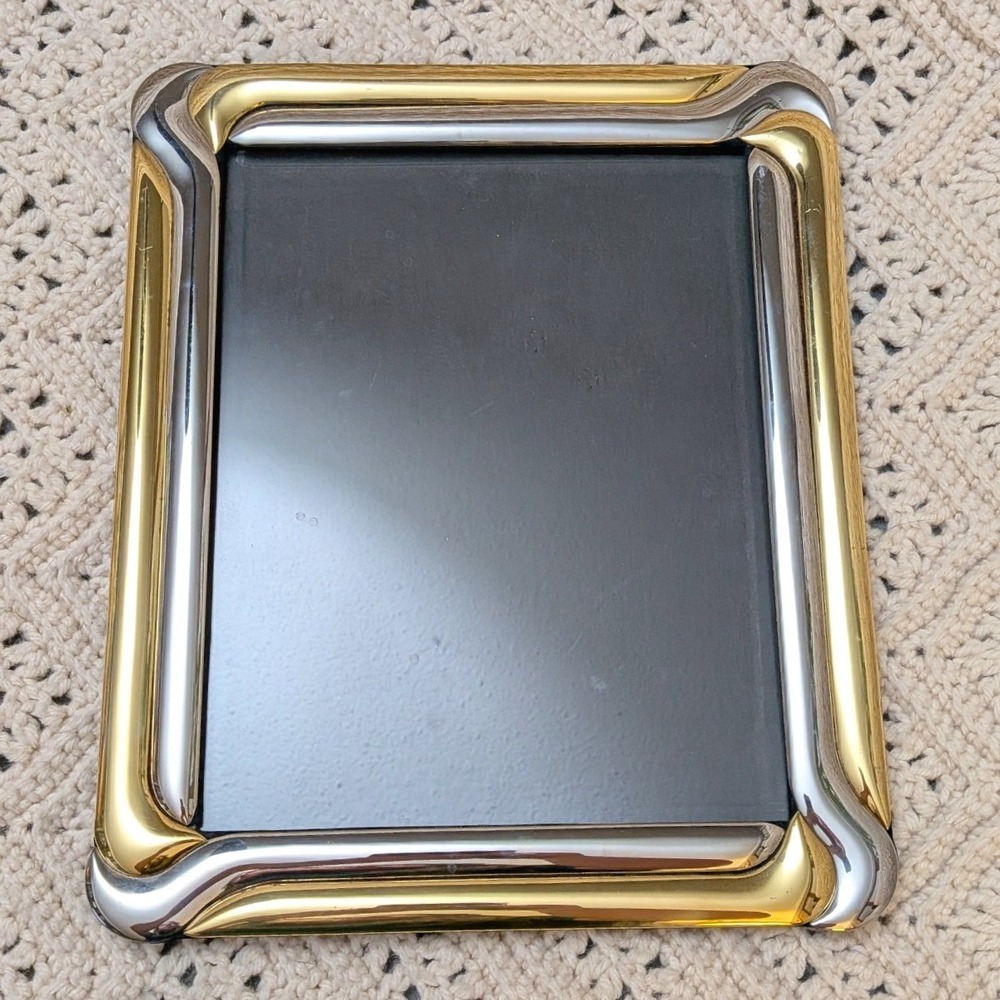 Fetco International Gold Silver Two Tone Picture Frame 8x10 Wave Art Deco Vibes